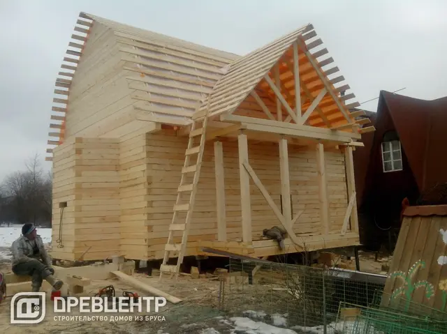 Строительство дома из бруса 6х8, Раменский район, д.Сельвачево, фото 16 из 20