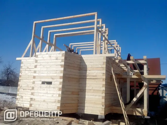 Строительство дома из бруса 6х8, Раменский район, д.Сельвачево, фото 13 из 20