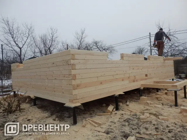 Строительство дома из профилированного бруса 6х9, Коломенский район, п.Проводник, фото 7 из 17