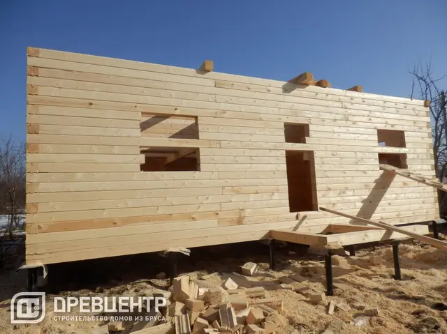 Строительство дома из профилированного бруса 6х9, Коломенский район, п.Проводник, фото 13 из 17