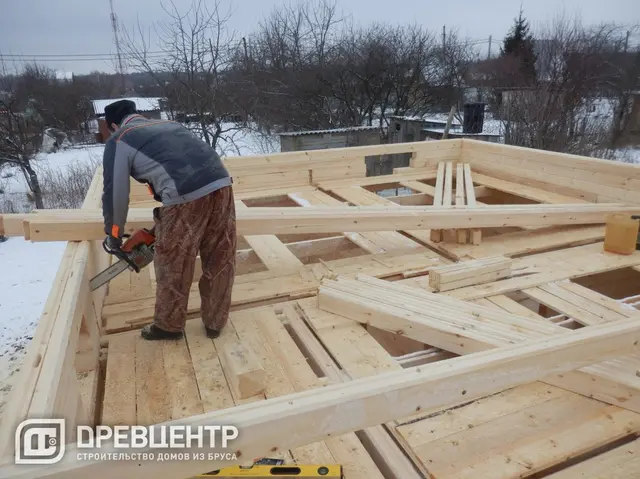 Строительство дома из профилированного бруса 6х9, Коломенский район, п.Проводник, фото 11 из 17