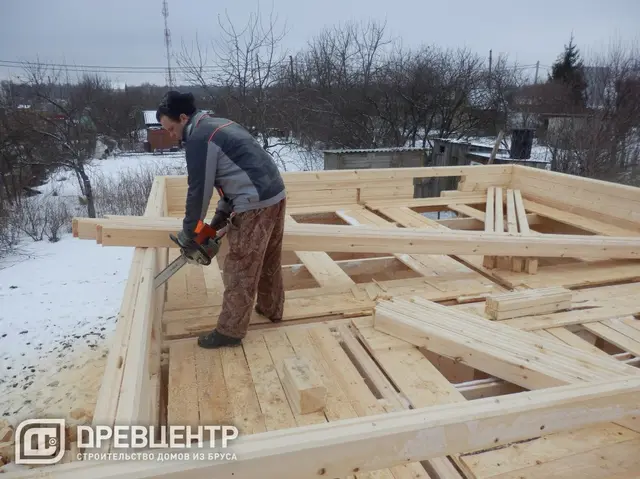 Строительство дома из профилированного бруса 6х9, Коломенский район, п.Проводник, фото 10 из 17