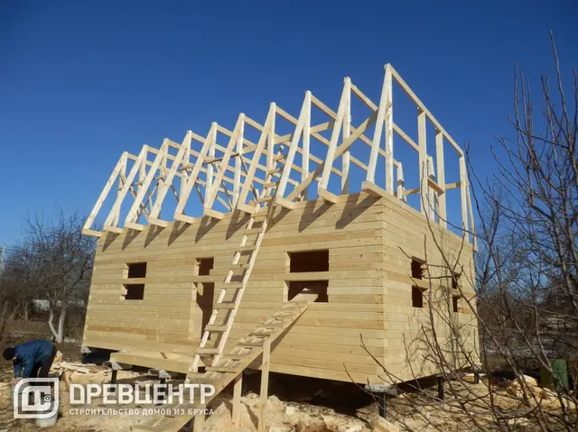 Строительство дома из профилированного бруса 6х9, Коломенский район, п.Проводник, фото 14 из 17