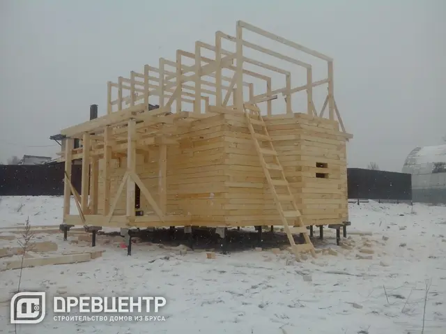 Строительство дома из бруса 6х8, Солнечногорский район, д.Тимоново, фото 17 из 27