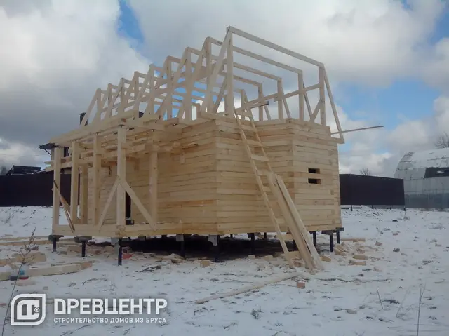 Строительство дома из бруса 6х8, Солнечногорский район, д.Тимоново, фото 18 из 27