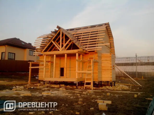 Строительство дома из бруса 6х8, Солнечногорский район, д.Тимоново, фото 20 из 27