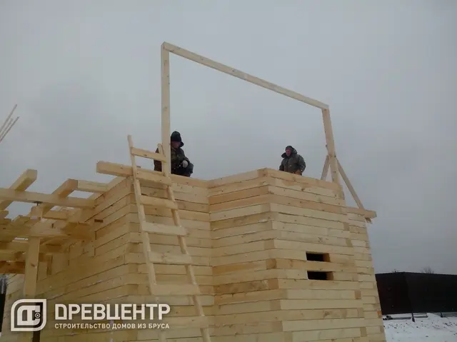 Строительство дома из бруса 6х8, Солнечногорский район, д.Тимоново, фото 15 из 27