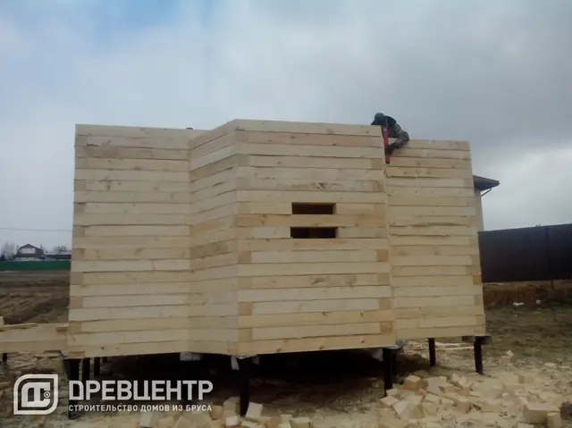 Строительство дома из бруса 6х8, Солнечногорский район, д.Тимоново, фото 13 из 27