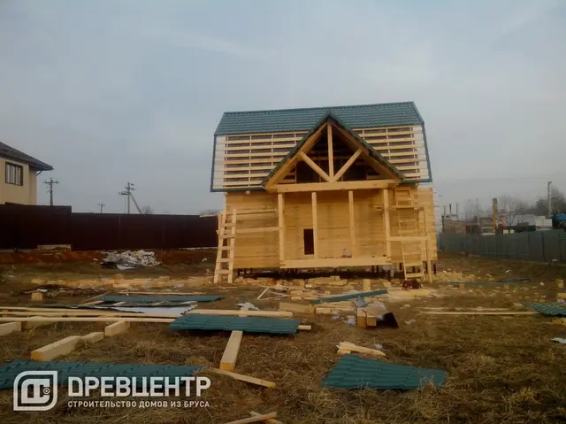 Строительство дома из бруса 6х8, Солнечногорский район, д.Тимоново, фото 23 из 27