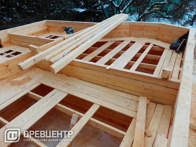 Дом из бруса 7х9 по проекту ДБ 37 с дополнением Солнечногорский район, д.Ложки, фото 13 из 66