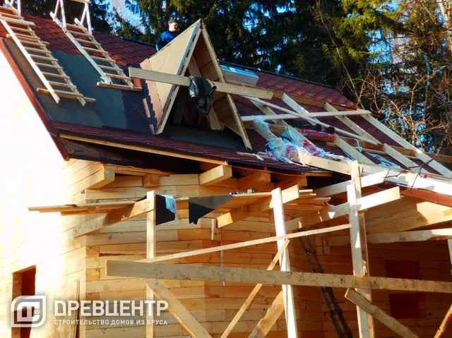 Дом из бруса 7х9 по проекту ДБ 37 с дополнением Солнечногорский район, д.Ложки, фото 58 из 66