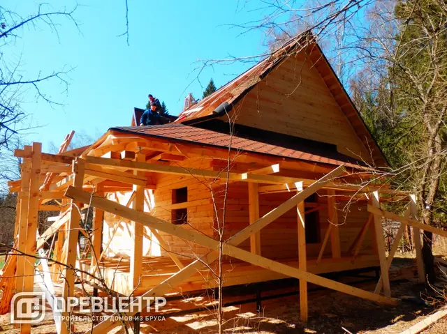 Дом из бруса 7х9 по проекту ДБ 37 с дополнением Солнечногорский район, д.Ложки, фото 59 из 66