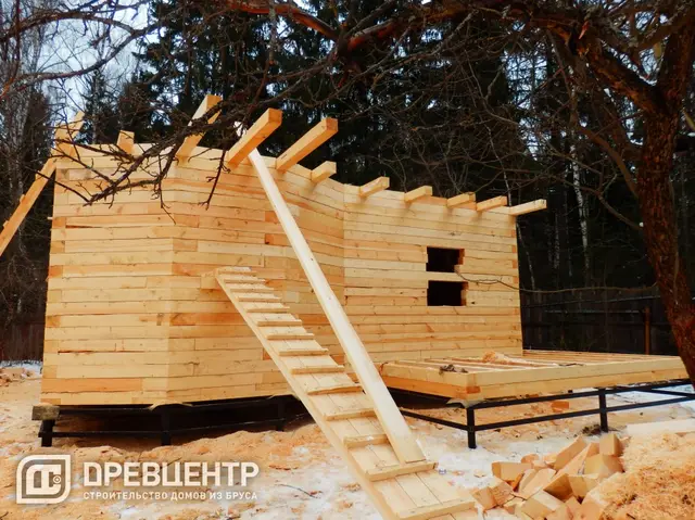 Дом из бруса 7х9 по проекту ДБ 37 с дополнением Солнечногорский район, д.Ложки, фото 14 из 66