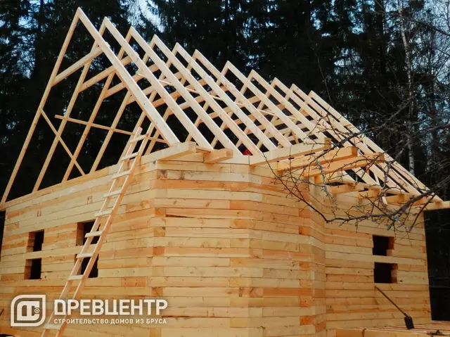 Дом из бруса 7х9 по проекту ДБ 37 с дополнением Солнечногорский район, д.Ложки, фото 16 из 66