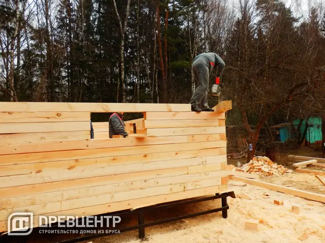 Дом из бруса 7х9 по проекту ДБ 37 с дополнением Солнечногорский район, д.Ложки, фото 7 из 66