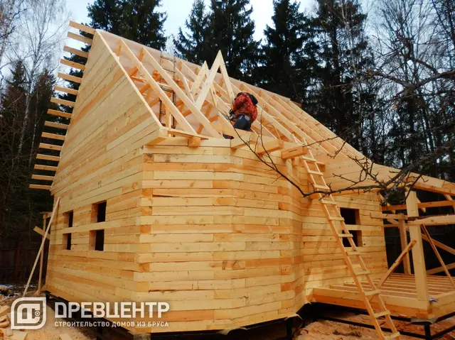 Дом из бруса 7х9 по проекту ДБ 37 с дополнением Солнечногорский район, д.Ложки, фото 19 из 66