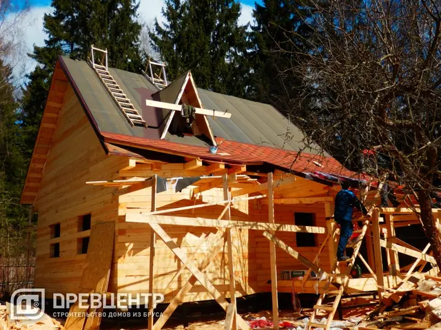 Дом из бруса 7х9 по проекту ДБ 37 с дополнением Солнечногорский район, д.Ложки, фото 53 из 66
