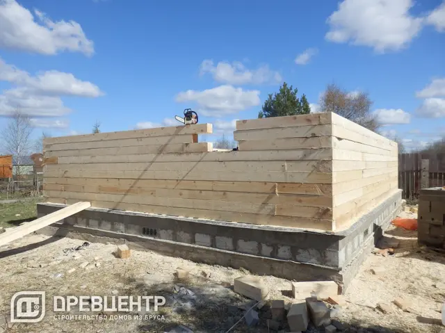 Строительство дома из бруса 7х9 по эскизу заказчика., фото 12 из 29