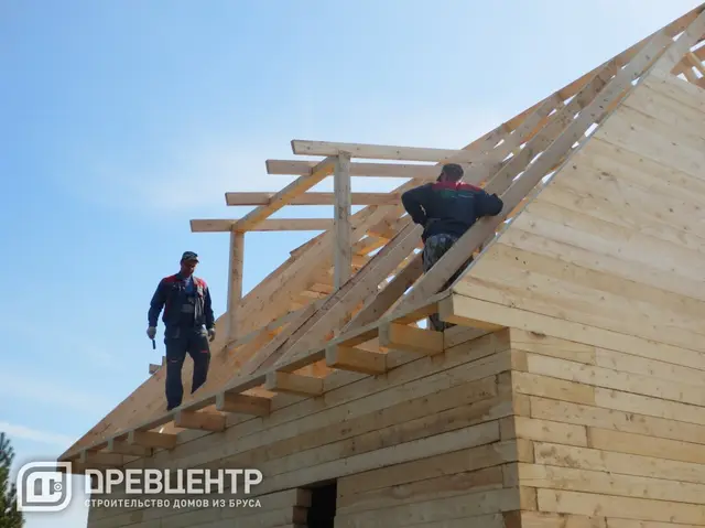 Строительство дома из бруса 7х9 по эскизу заказчика., фото 19 из 29