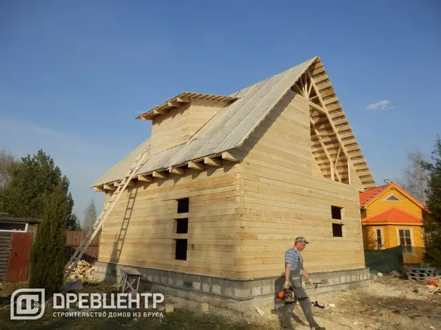 Строительство дома из бруса 7х9 по эскизу заказчика., фото 28 из 29
