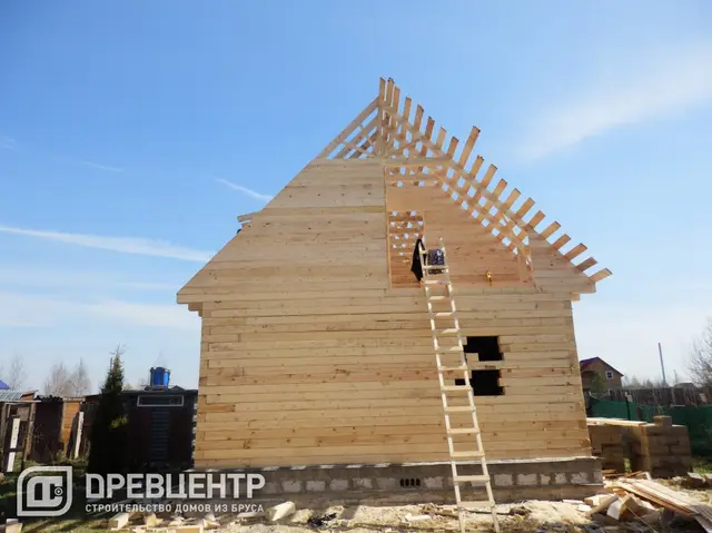 Строительство дома из бруса 7х9 по эскизу заказчика., фото 18 из 29