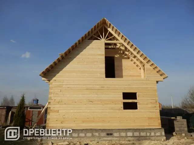 Строительство дома из бруса 7х9 по эскизу заказчика., фото 26 из 29