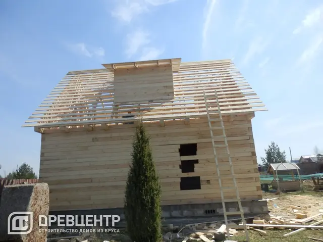 Строительство дома из бруса 7х9 по эскизу заказчика., фото 22 из 29
