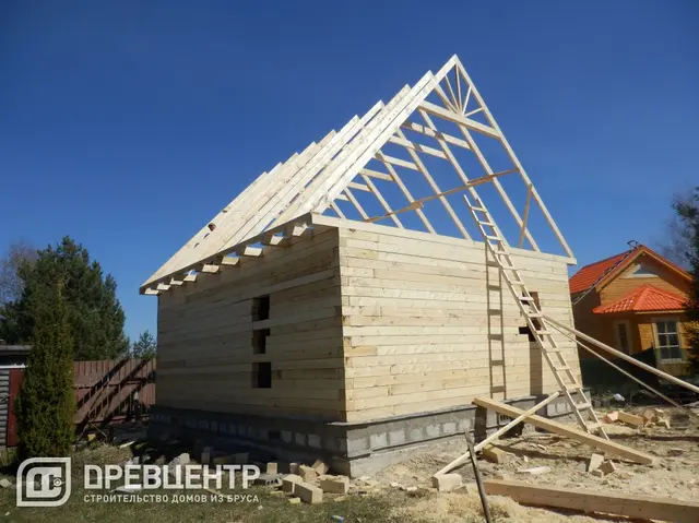 Строительство дома из бруса 7х9 по эскизу заказчика., фото 17 из 29