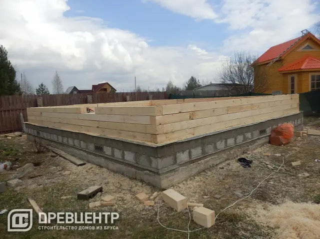 Строительство дома из бруса 7х9 по эскизу заказчика., фото 9 из 29