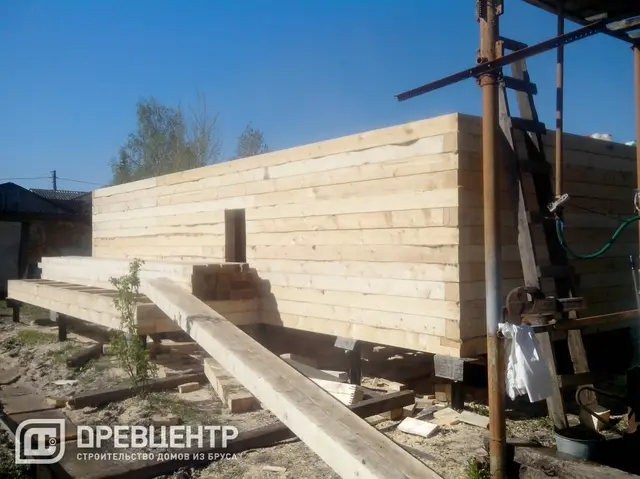Строительство дома из бруса 6х9 по проекту ДБ 17, фото 11 из 25