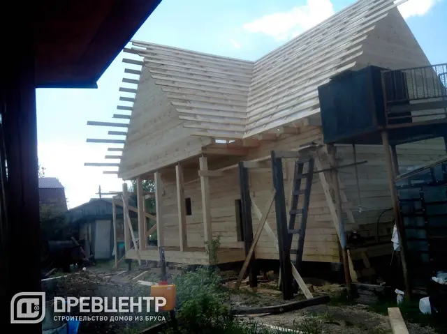 Строительство дома из бруса 6х9 по проекту ДБ 17, фото 18 из 25