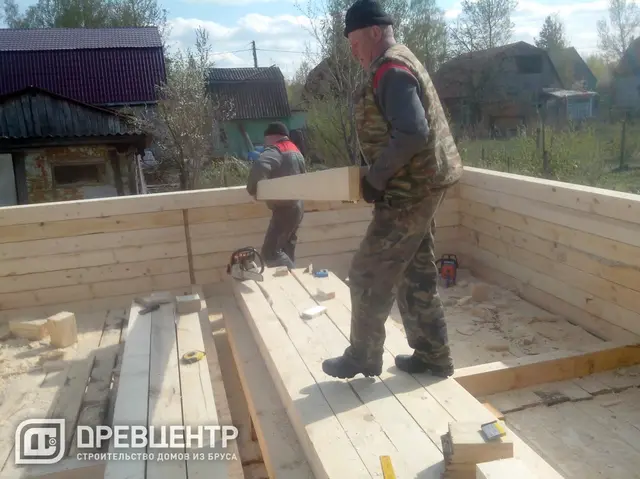 Строительство дома из бруса 6х9 по проекту ДБ 17, фото 9 из 25