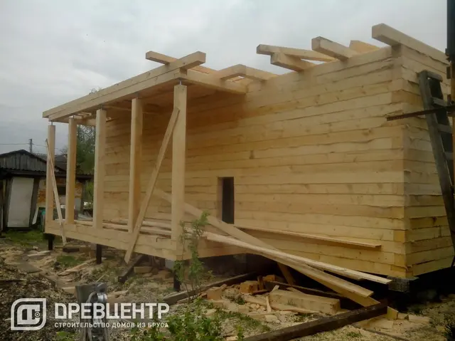 Строительство дома из бруса 6х9 по проекту ДБ 17, фото 13 из 25