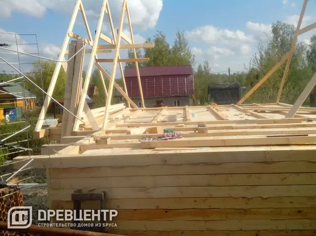 Строительство дома из бруса 6х9 по проекту ДБ 17, фото 15 из 25