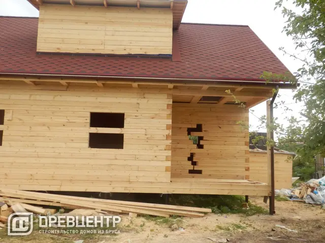 Строительство дома из бруса по проекту ДБ 48 г.Дубна, фото 21 из 22