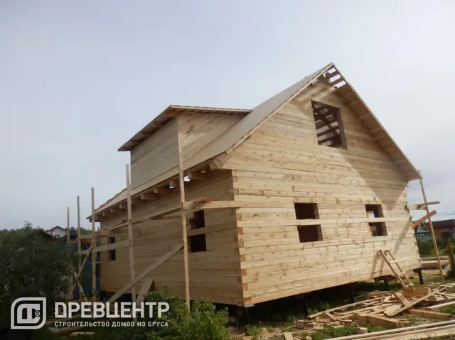 Строительство дома из бруса по проекту ДБ 48 г.Дубна, фото 11 из 22
