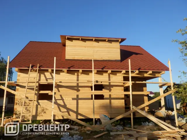 Строительство дома из бруса по проекту ДБ 48 г.Дубна, фото 20 из 22