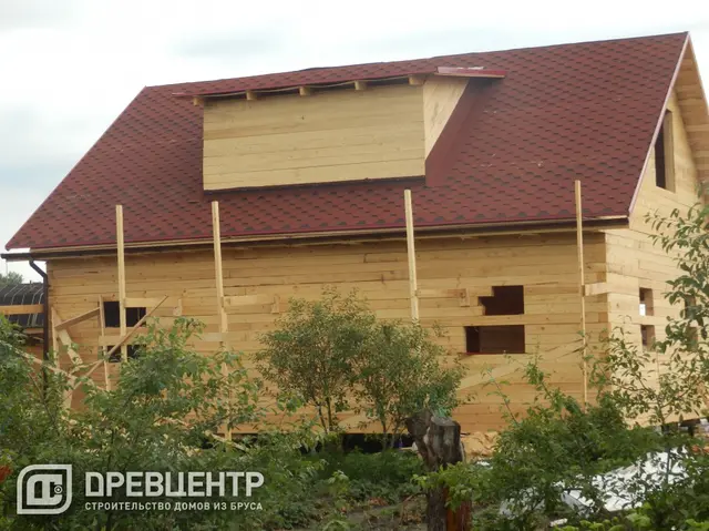 Строительство дома из бруса по проекту ДБ 48 г.Дубна, фото 17 из 22