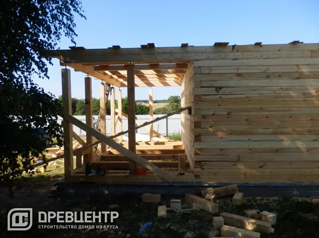 Строительство дома из бруса по проекту ДБ10, фото 13 из 19