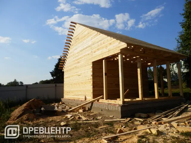 Строительство дома из бруса по проекту ДБ10, фото 17 из 19
