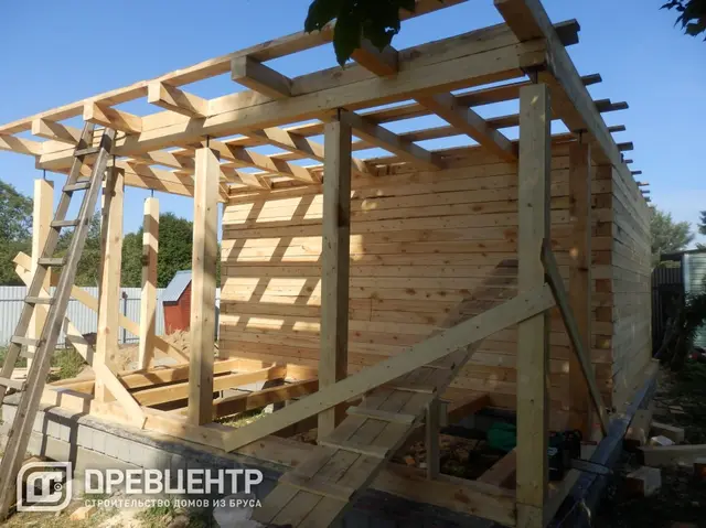 Строительство дома из бруса по проекту ДБ10, фото 14 из 19