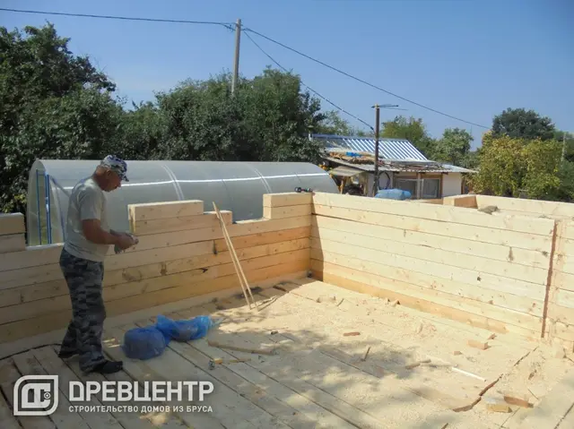 Строительство дома из бруса 6х8, фото 19 из 29
