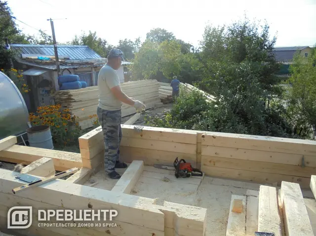 Строительство дома из бруса 6х8, фото 14 из 29