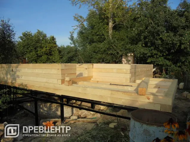 Строительство дома из бруса 6х8, фото 12 из 29