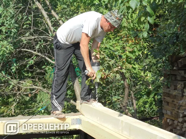 Строительство дома из бруса 6х8, фото 8 из 29