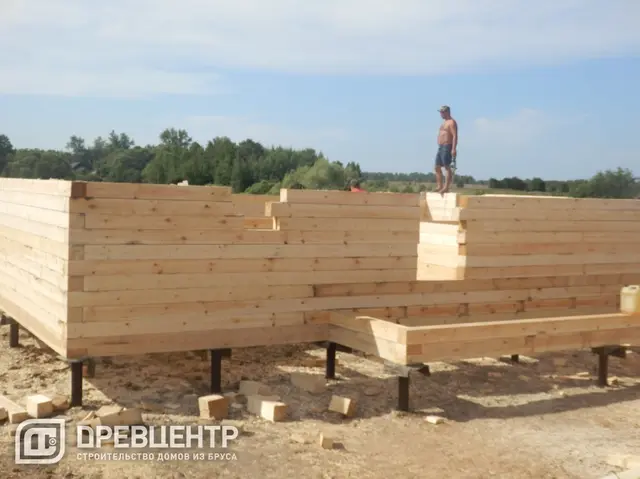 Строительство дома из бруса по проекту ДБ17, фото 11 из 24