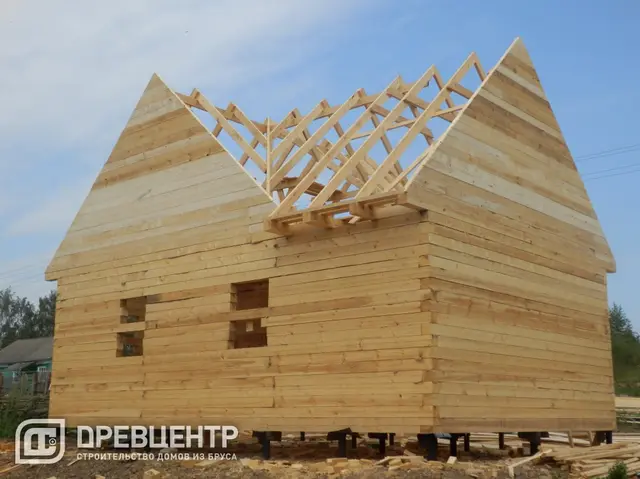 Строительство дома из бруса по проекту ДБ17, фото 19 из 24
