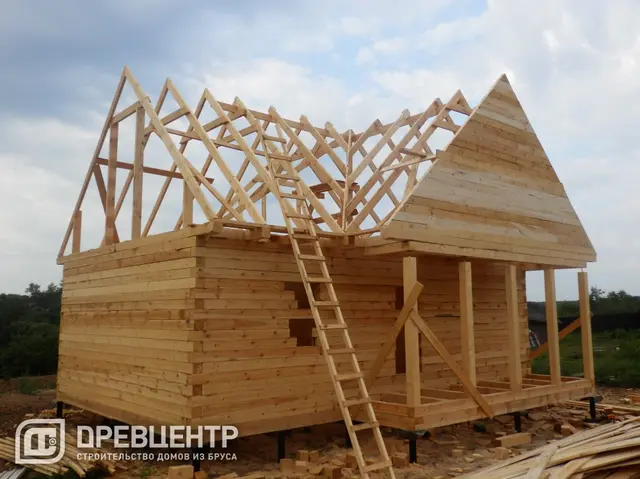 Строительство дома из бруса по проекту ДБ17, фото 17 из 24