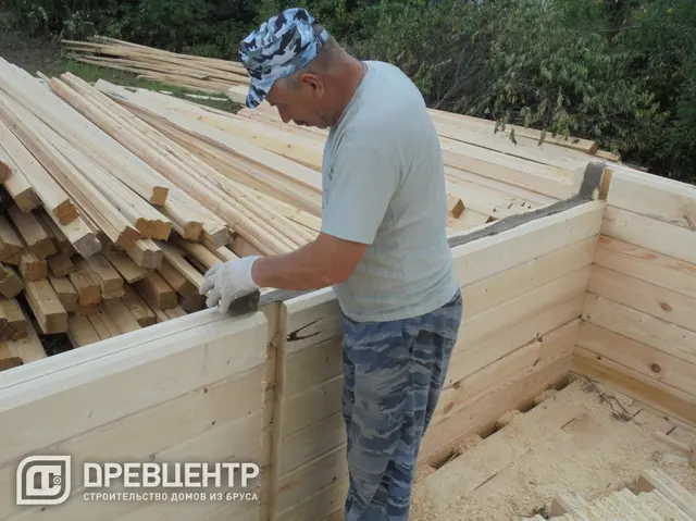 Строительство дома из проф.бруса по проекту ДБ 57, фото 12 из 28