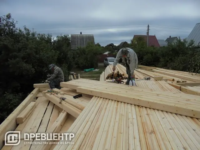 Строительство дома из проф.бруса по проекту ДБ 57, фото 10 из 28